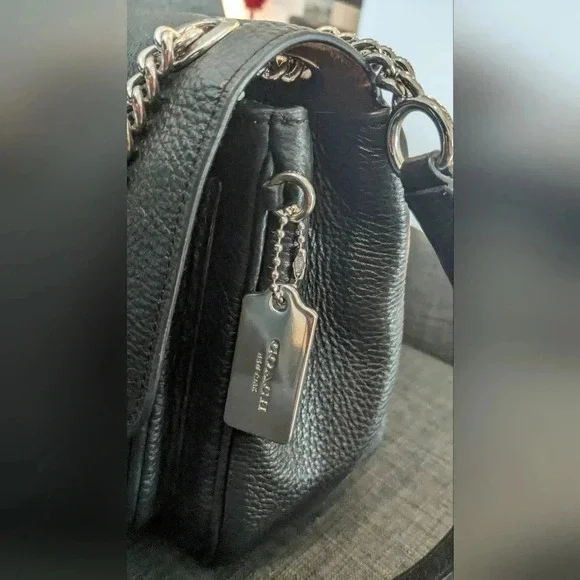 Coach Klara Black Silver crossbody leather bag. LIKE NEW! - Picture 5 of 12